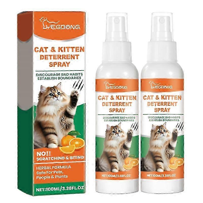 2x Natural Cat Scratch Deterrents Spray No Stimulation Anti Scratch Furniture Sofa Protector for Indoor Use Pet Product 2025