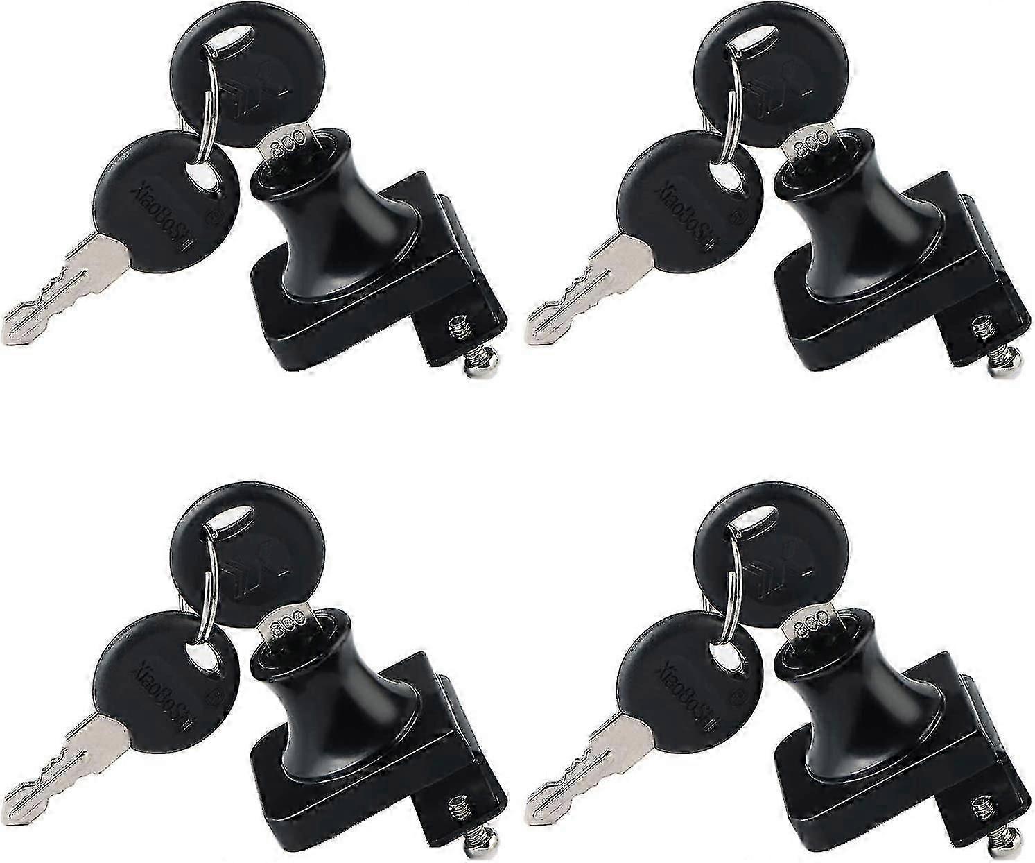 Separate Key No Drilling 4pcs Glass Door Lock
