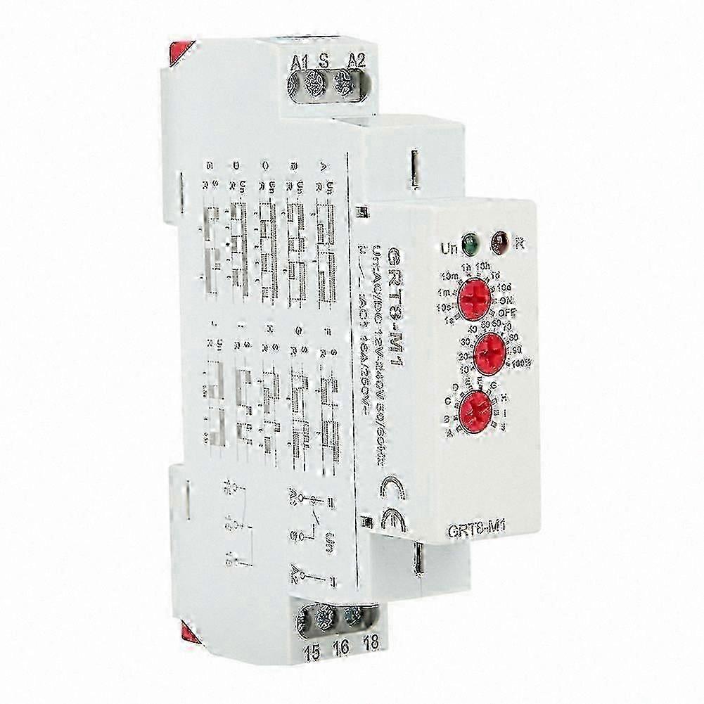 DIN Rail Mount Time Delay Relay with 10 Functions