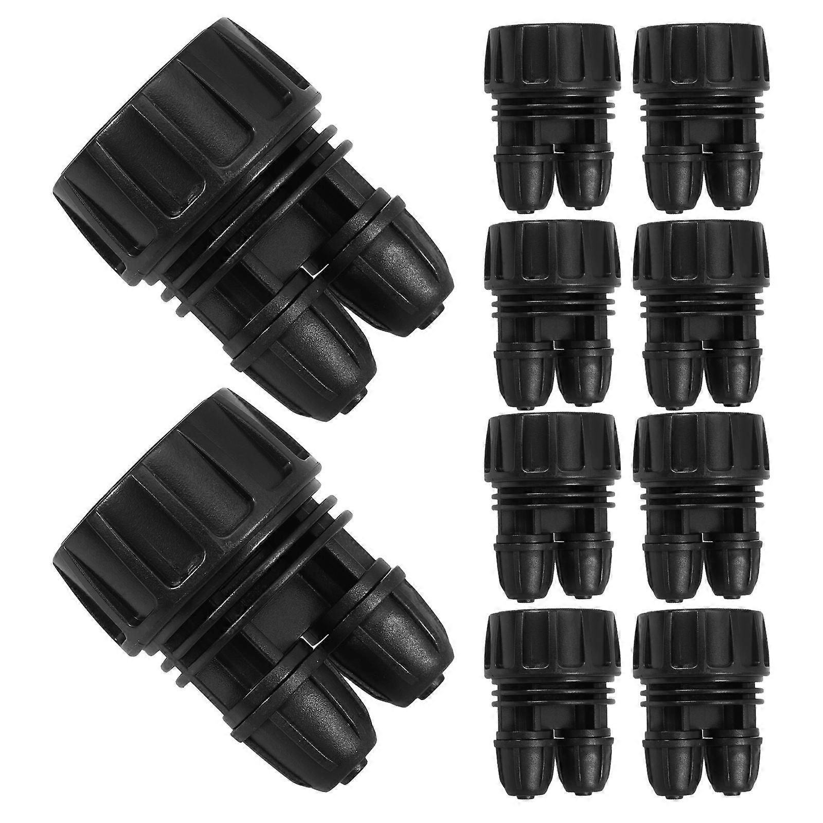 Irrigation Hose Adapter Dual Locking Garden Connector for Drip System 10Pcs