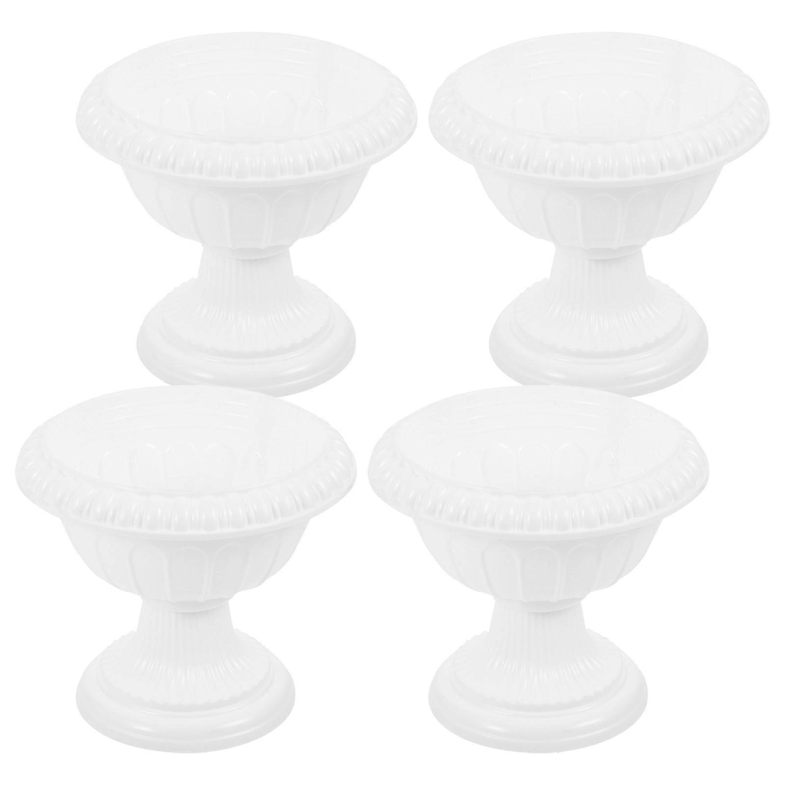 Creative Flower Pots Roman Flowerpot for Storage Use 12Pcs White