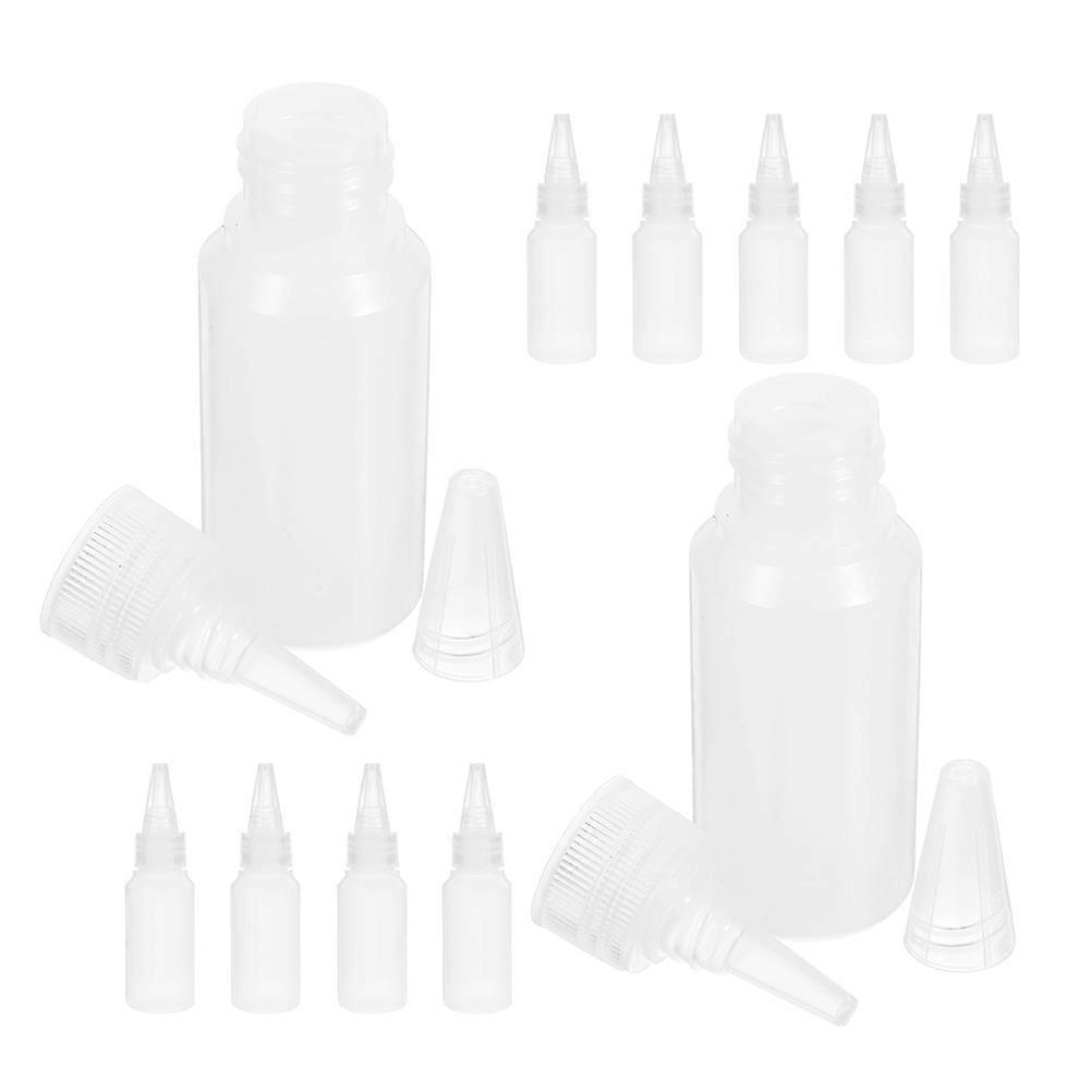 Plastic Precision Glue Bottles for Crafts with Refillable Tips 12Pcs Set