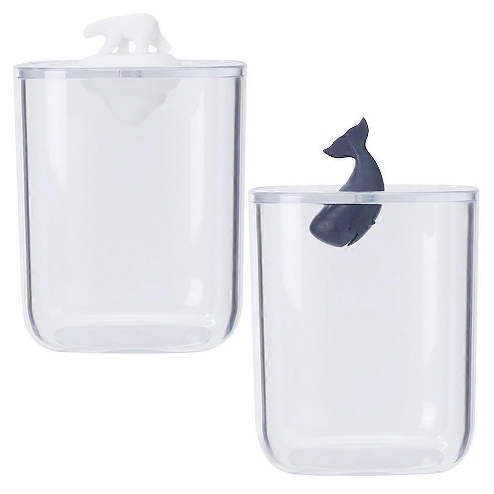 Toothpick Organizing Box Acrylic Cotton Pad Holder 4Pcs Set