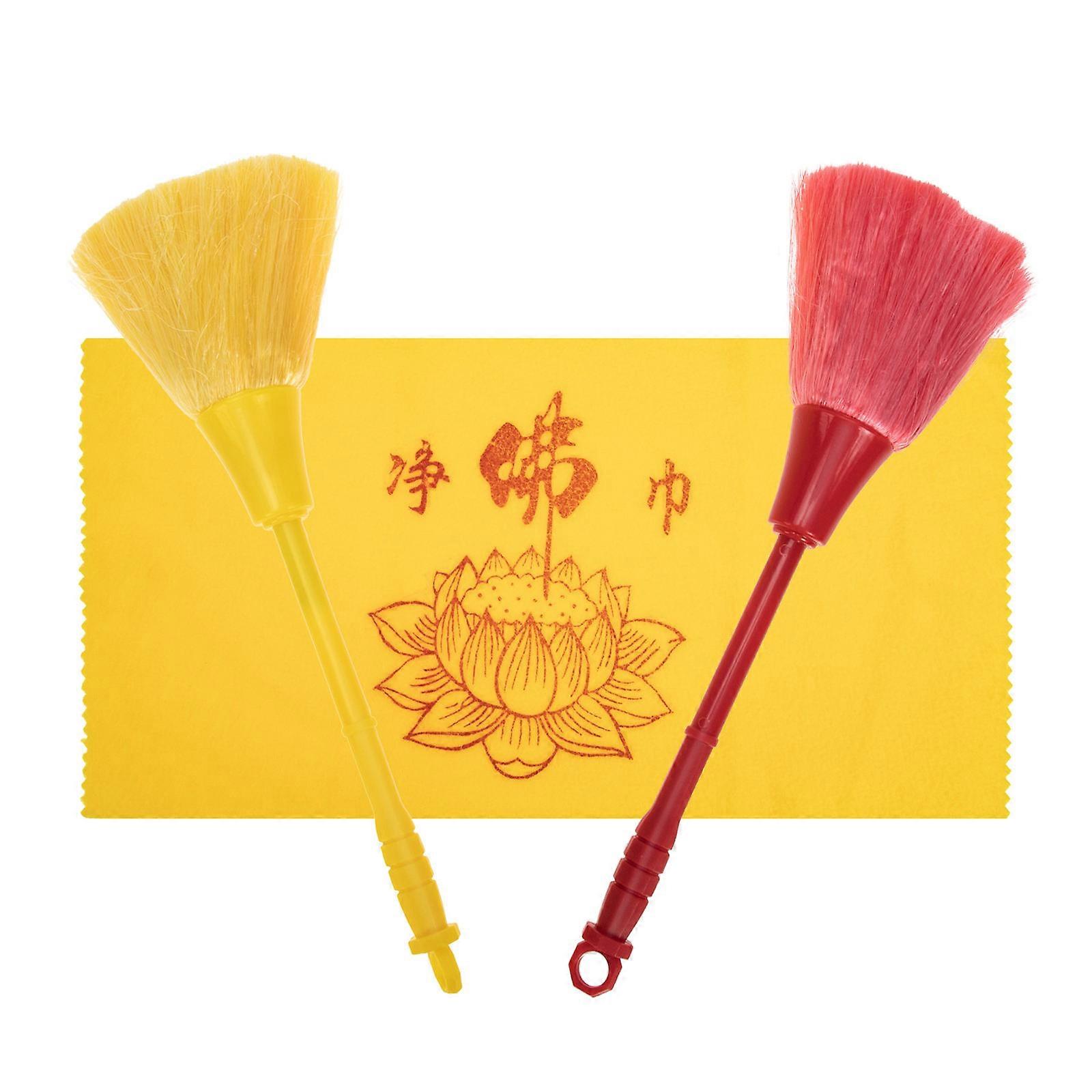 Buddha Brush Plastic Wiping Buddha Brush for Cleaning 2Sets Assorted Color