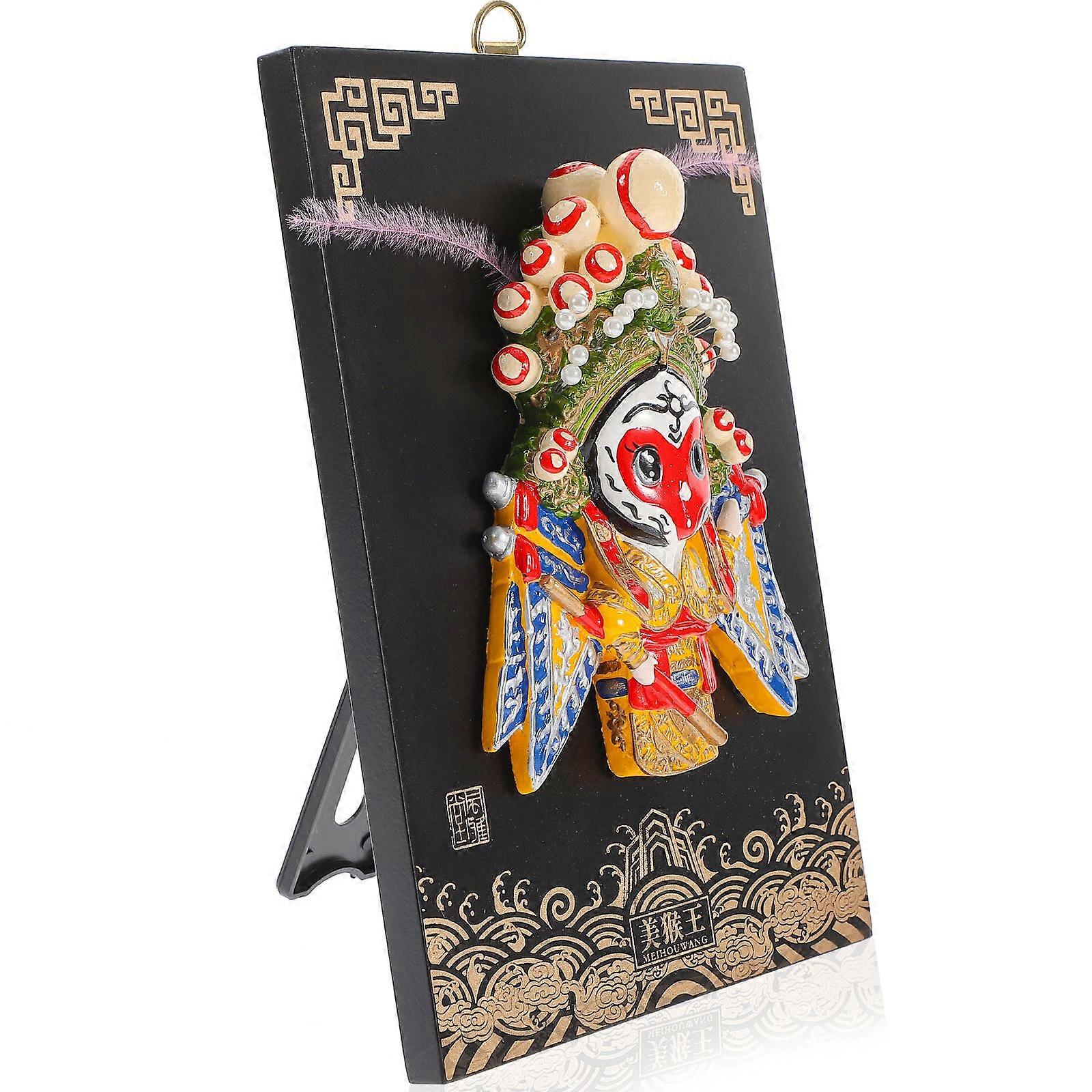 Peking Opera Character Statue for Table Decoration 3Pcs Monkey Ornament