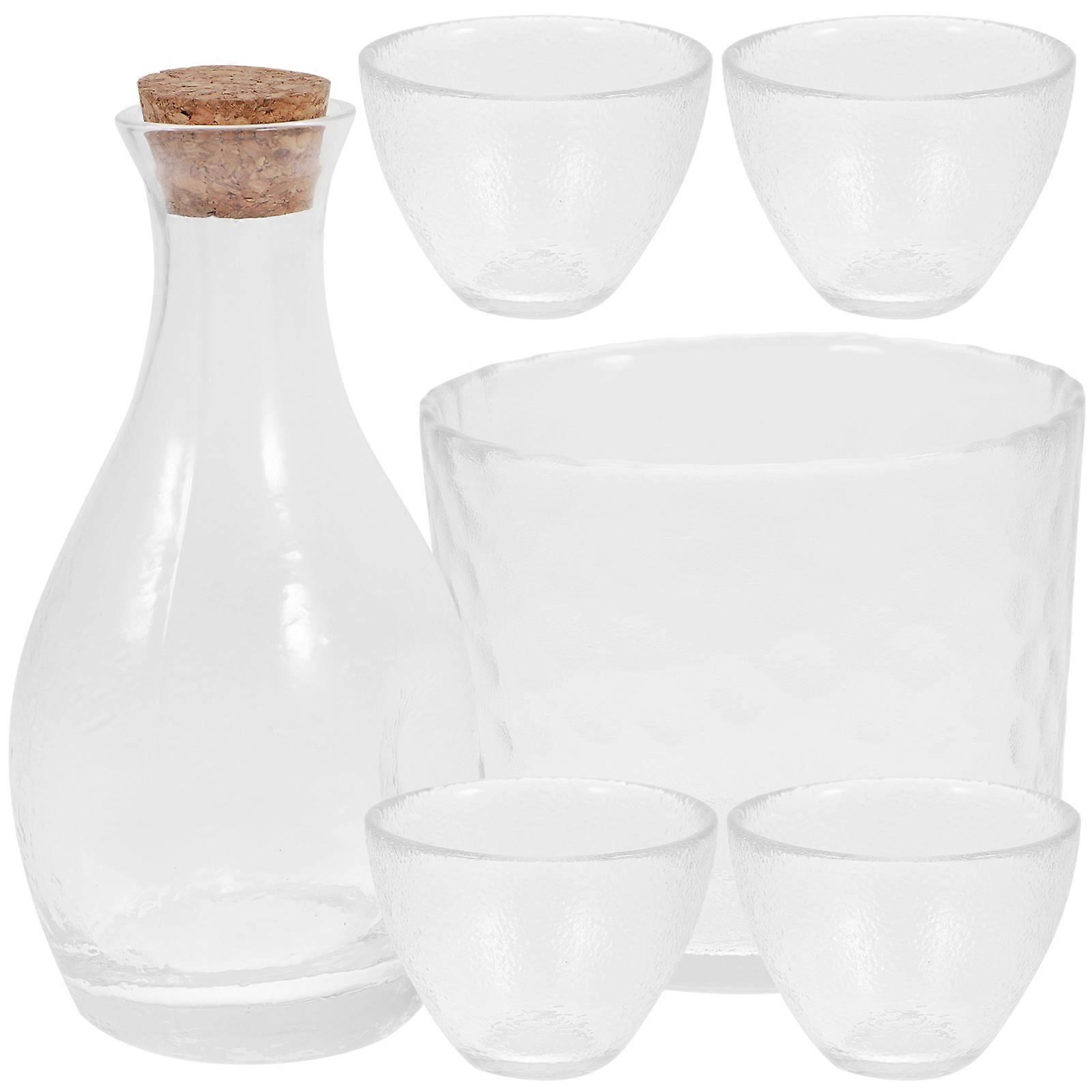 Japanese Style Wine Dispenser Set for Home Use with Transparent Glass 1Set