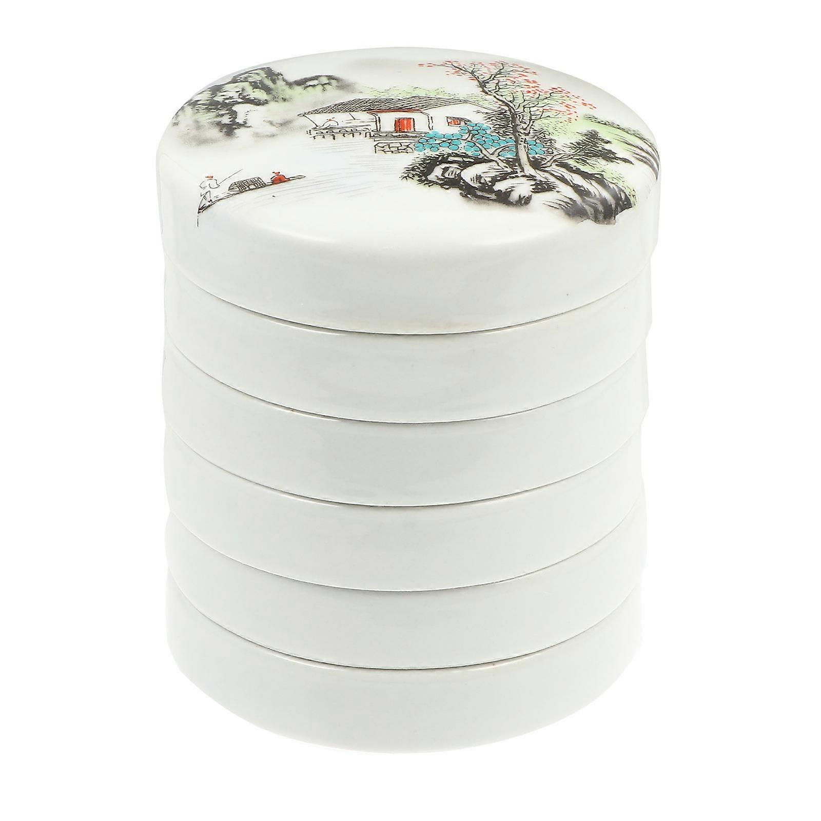 Ceramic Painting Color Plates Set for Artistic Use 2Sets with Lids