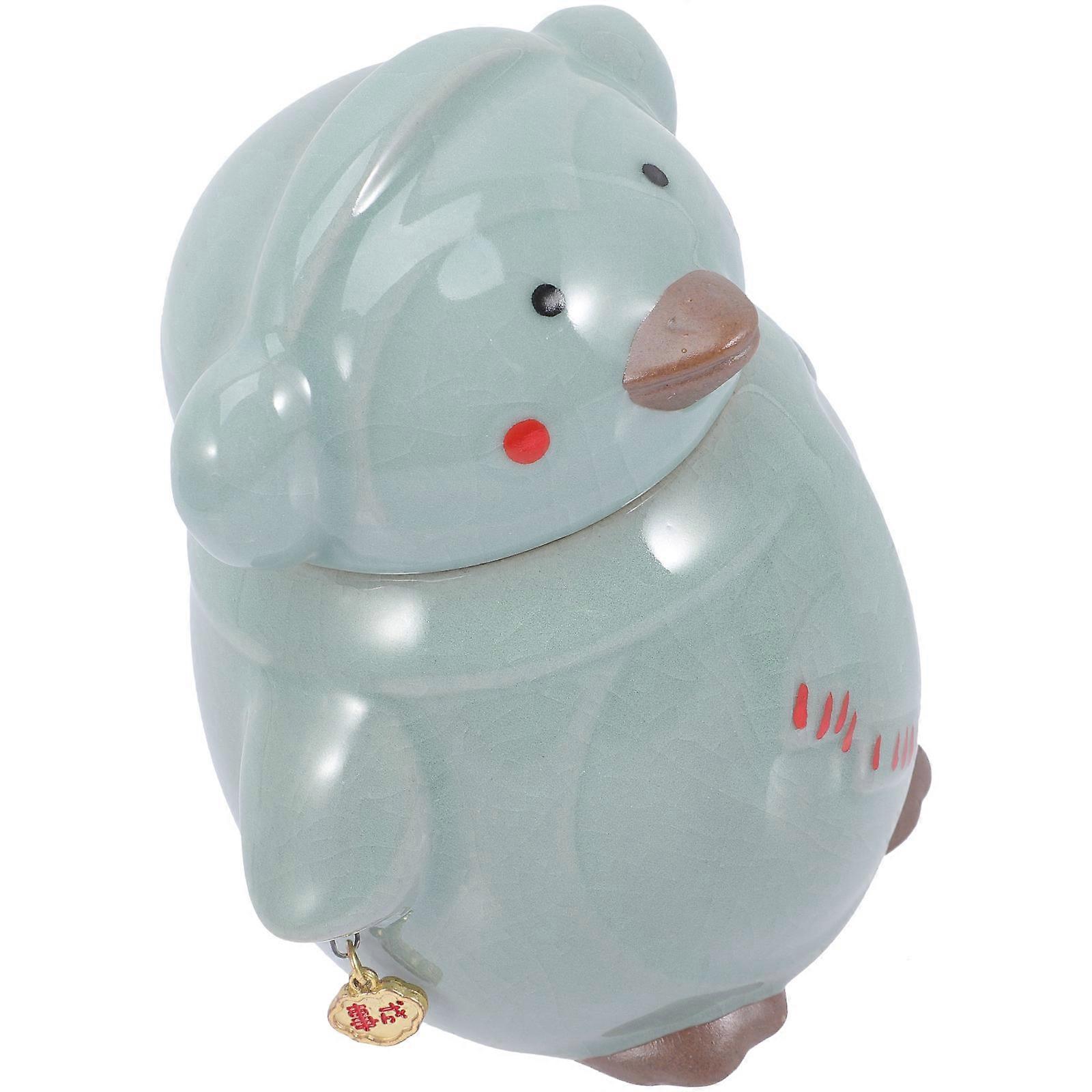 Tea Canister Sealed Jar Cute Design Snack Storage 1Set