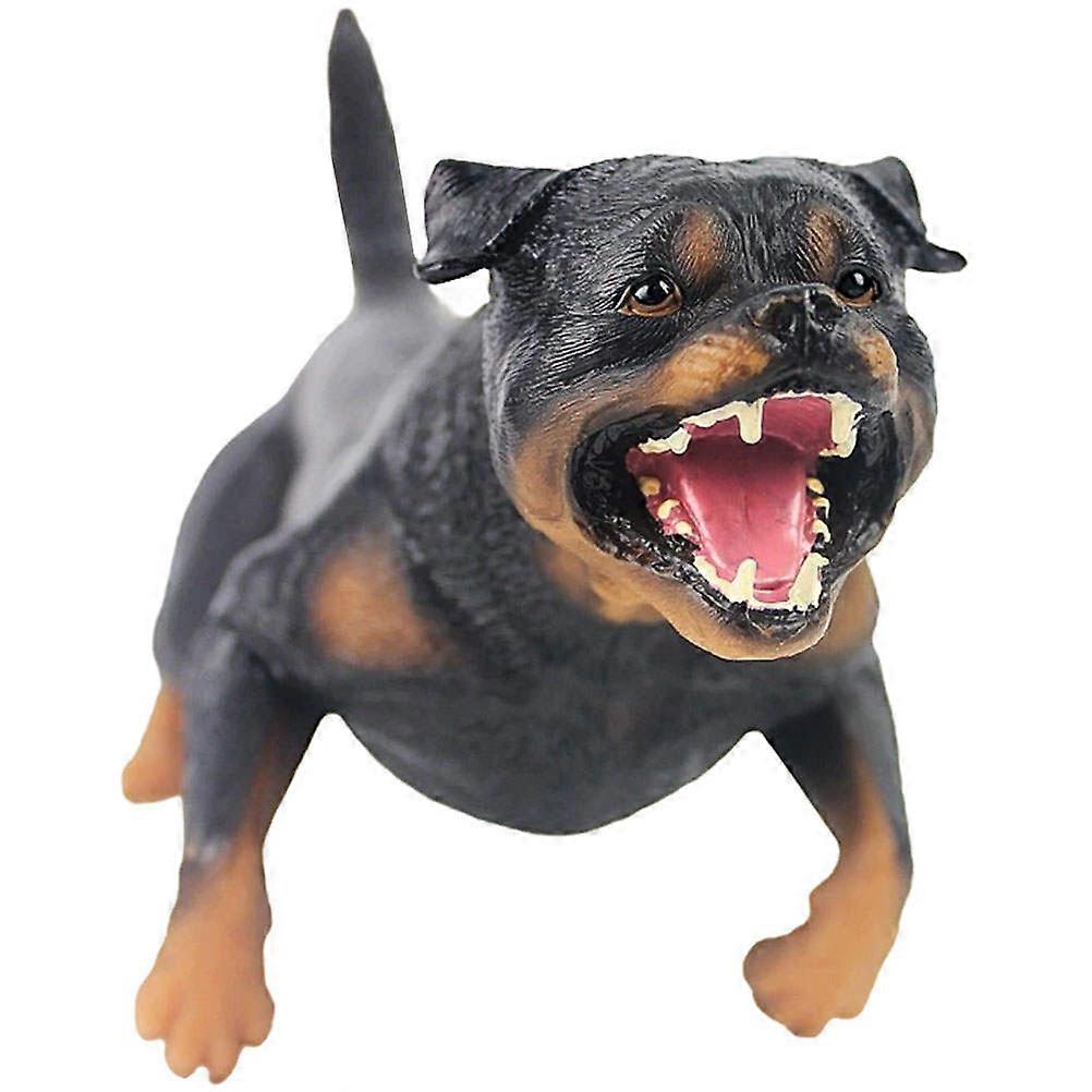 Dog Figures Dog Model for Decor Plastic Black Small Toy