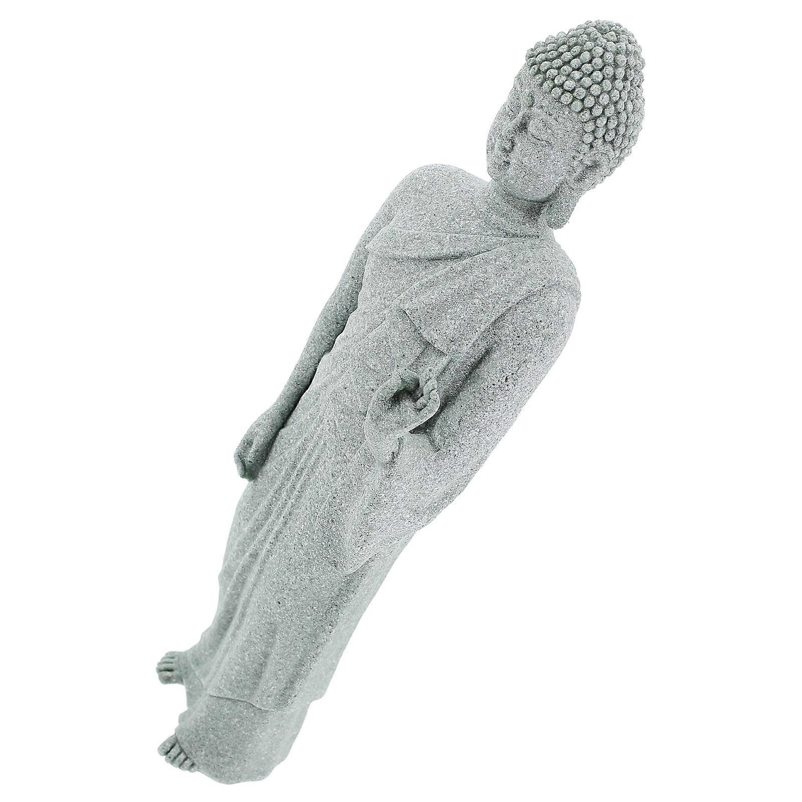 Sandstone Buddha Statue for Desktop Decoration Zen Style 2Pcs
