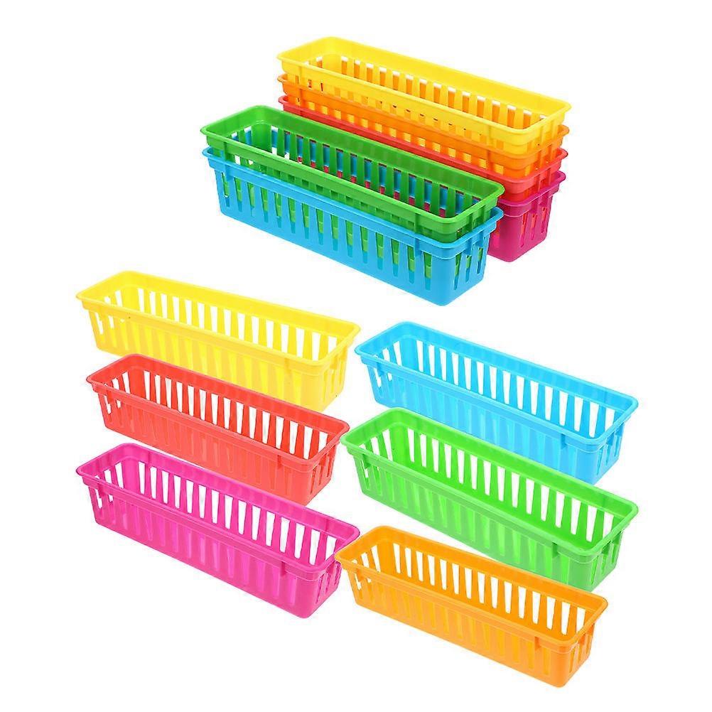 Assorted Color Plastic Pencil Basket for Storing Crayons 24Pcs Set