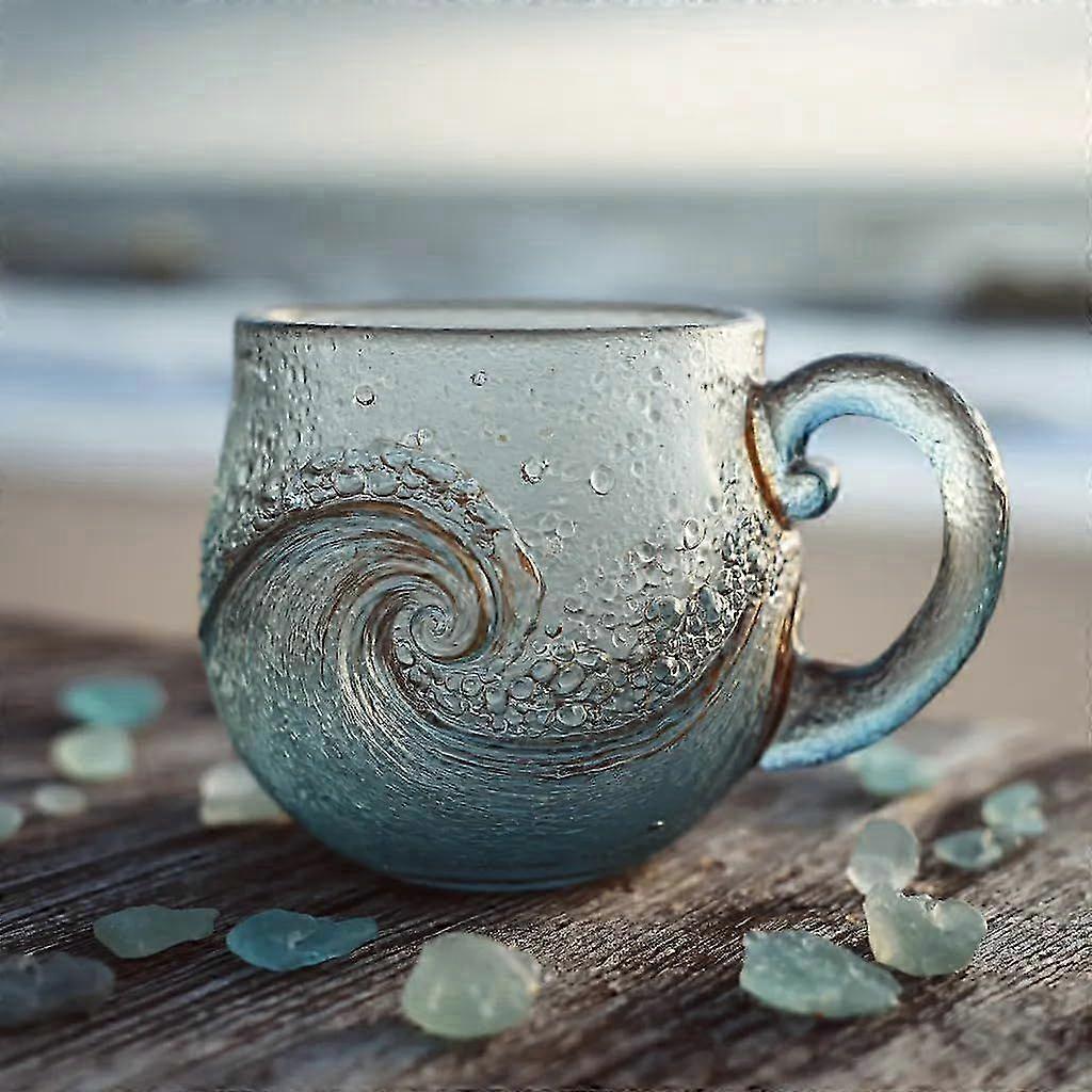Sea Wave Resin Mug, Ocean Wave Resin Mug, Unique Sea-Inspired Drinking Vessel for Beach Lovers, Artistic Wave Design for Coffee and Drinks