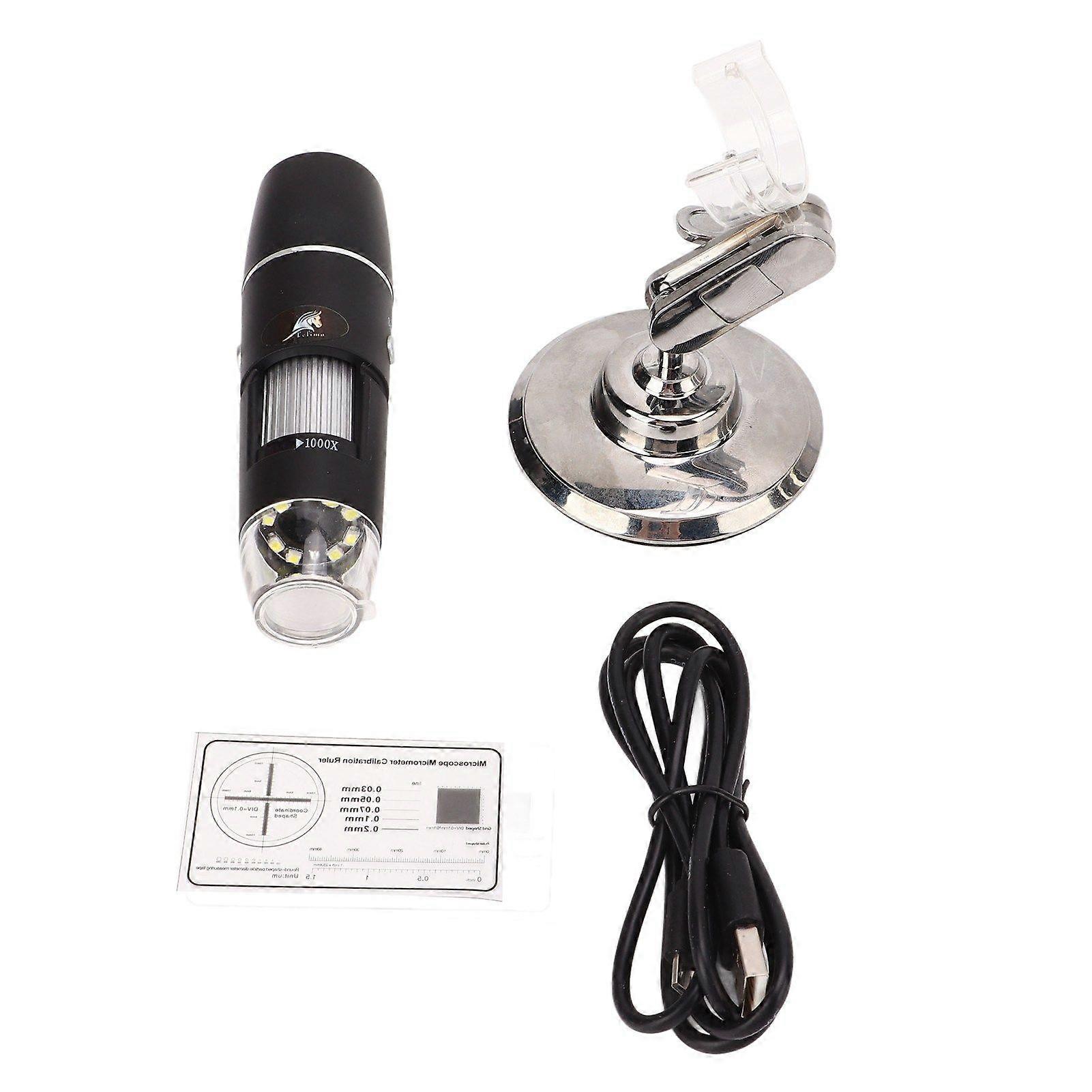 1000X Wireless Digital Microscope WIFI HD Real Time Handheld Microscopes with Correction Ruler for Android for IOS Tablet Phone