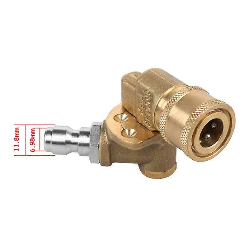1/4In Quick Connect Pivoting Coupler Adjustable Adapter W/5 Nozzles Copper Connection for High Press
