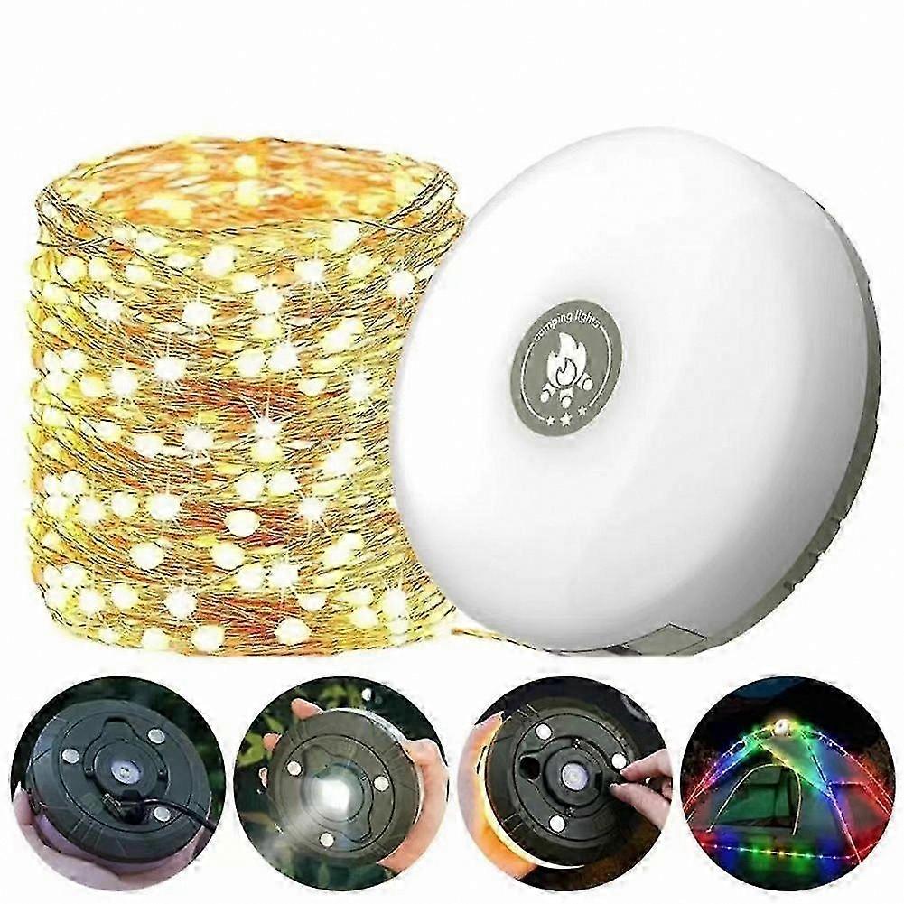 Portable Rechargeable Outdoor String Lights, 2000mAh Battery, Up to 12 Hours of Use, Perfect for Camping, Yard, Hiking, and More