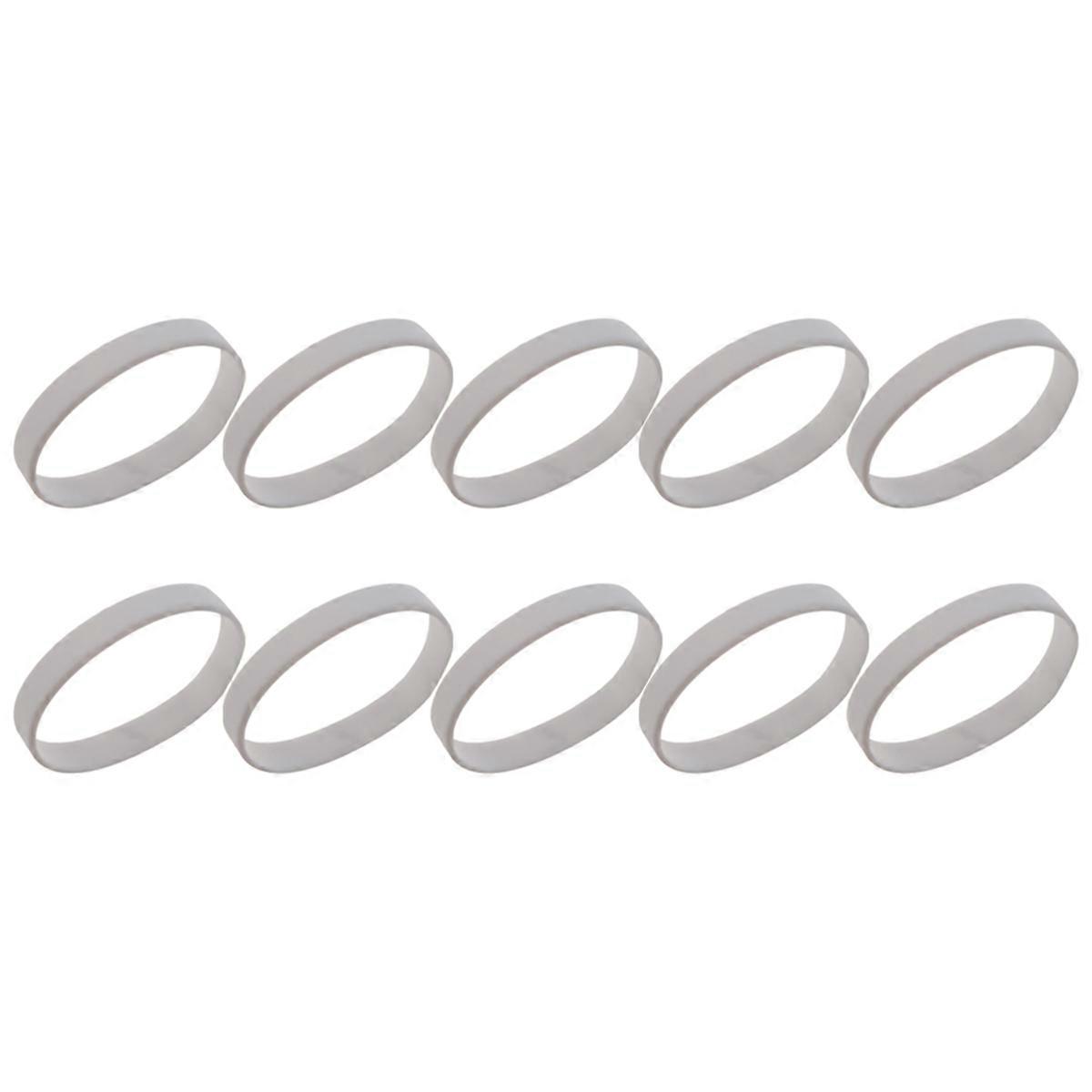 Silicone Rubber Wristband Bangle White