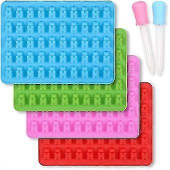 4 stuks siliconen gummybeervorm met 2 druppelaars cy