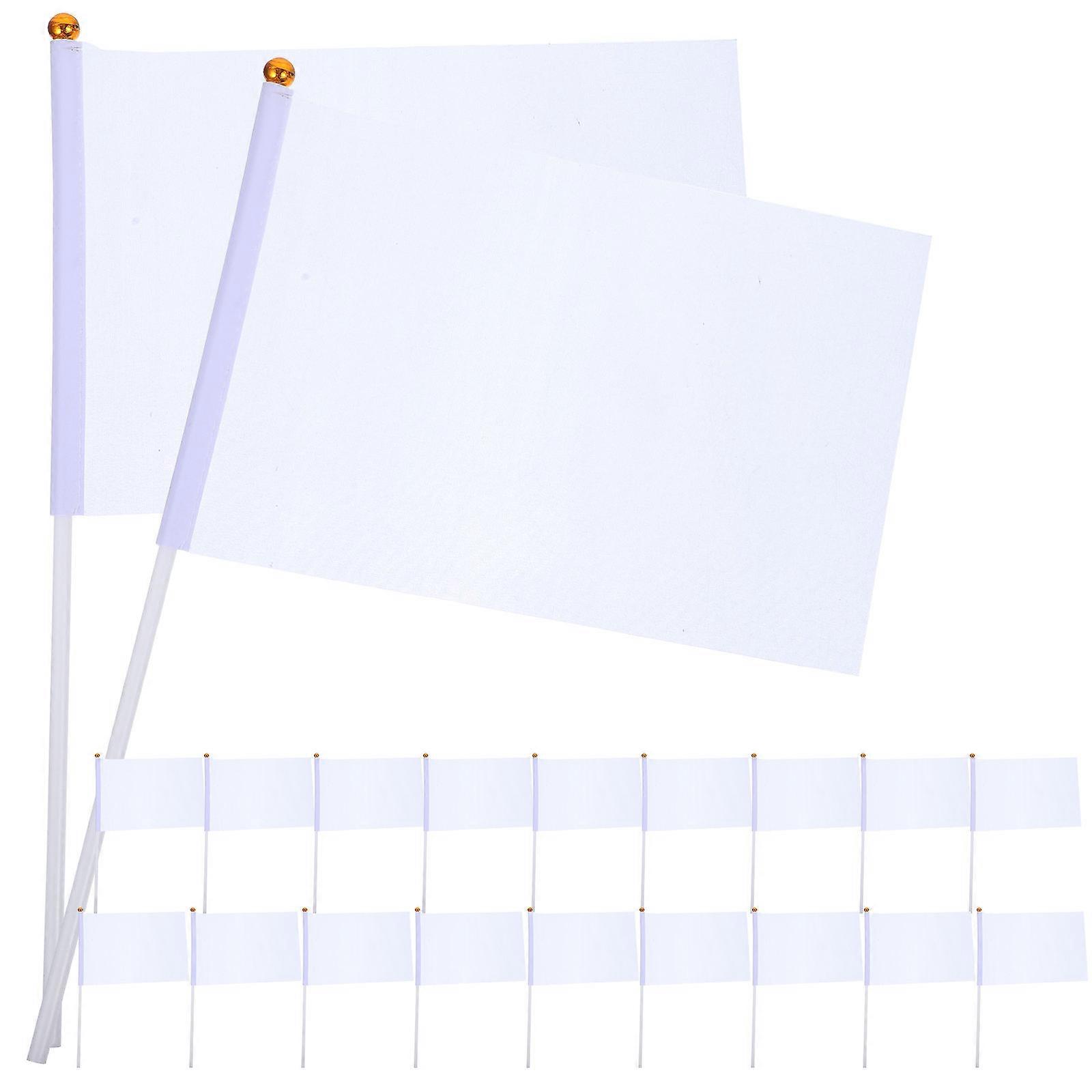 Portable White Hand-Cranked Flag for Athletic Competition with 300Pcs