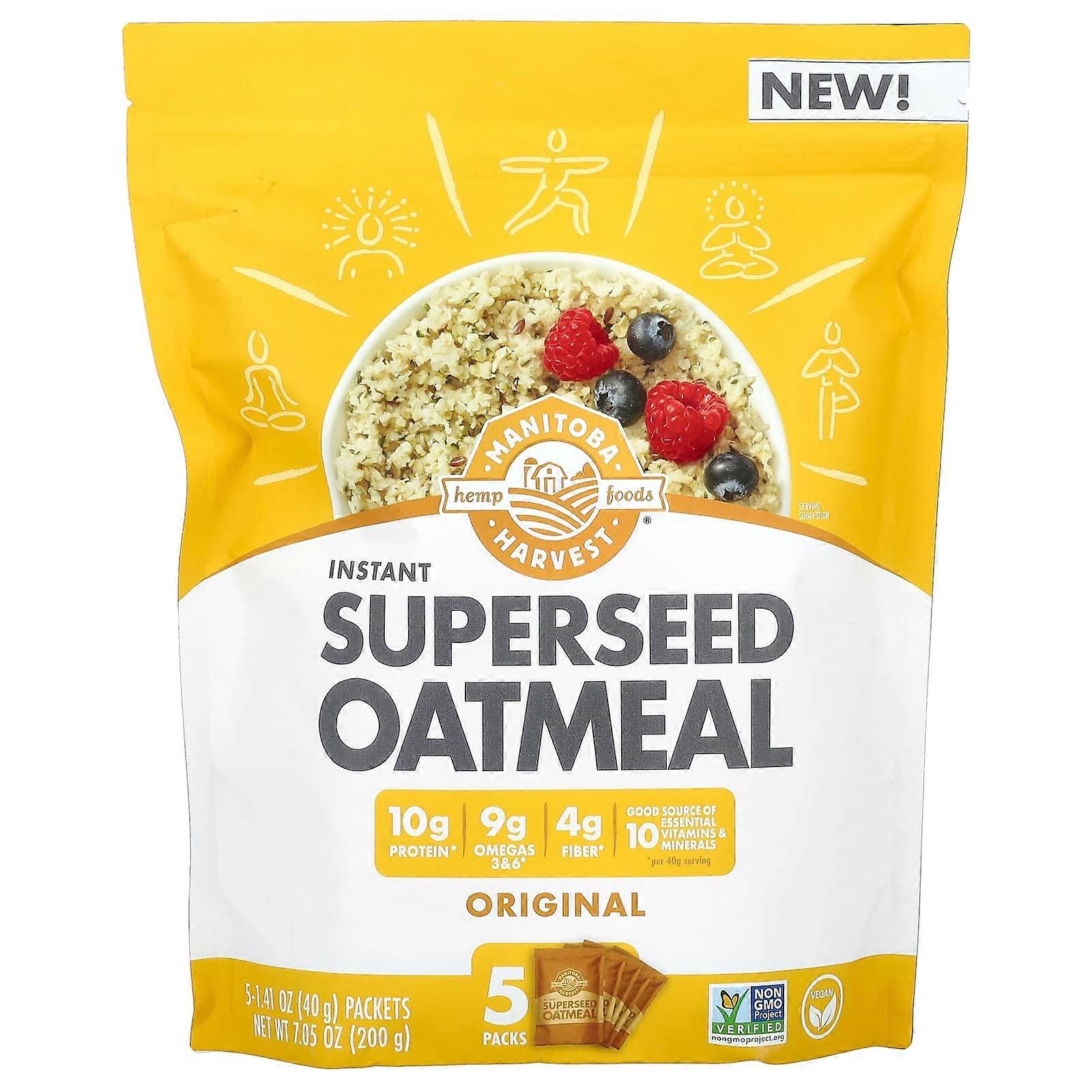 Instant Superseed Oatmeal, Original, 5 Packets, 1.41 oz (40 g) Each