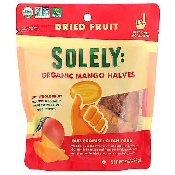 Solely, Organic Dried Fruit, Mango Halves, 8 oz (227 g)