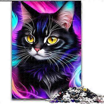 Puzzles for Adults Teens Handsome Cat Portrait Puzzle,Educational Stress Relief Toy Gifts for Friends And Family - PT 3200