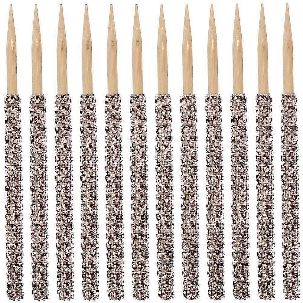 32Pcs Decorative Apples Sticks Multi-function Lollipop Sticks Delicate Cake Sticks