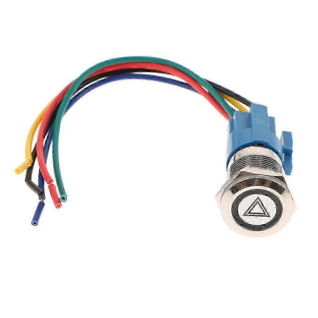 19mm Car Emergency Hazard Warning Flash Light Switch Push Button On/off Red 25-26s