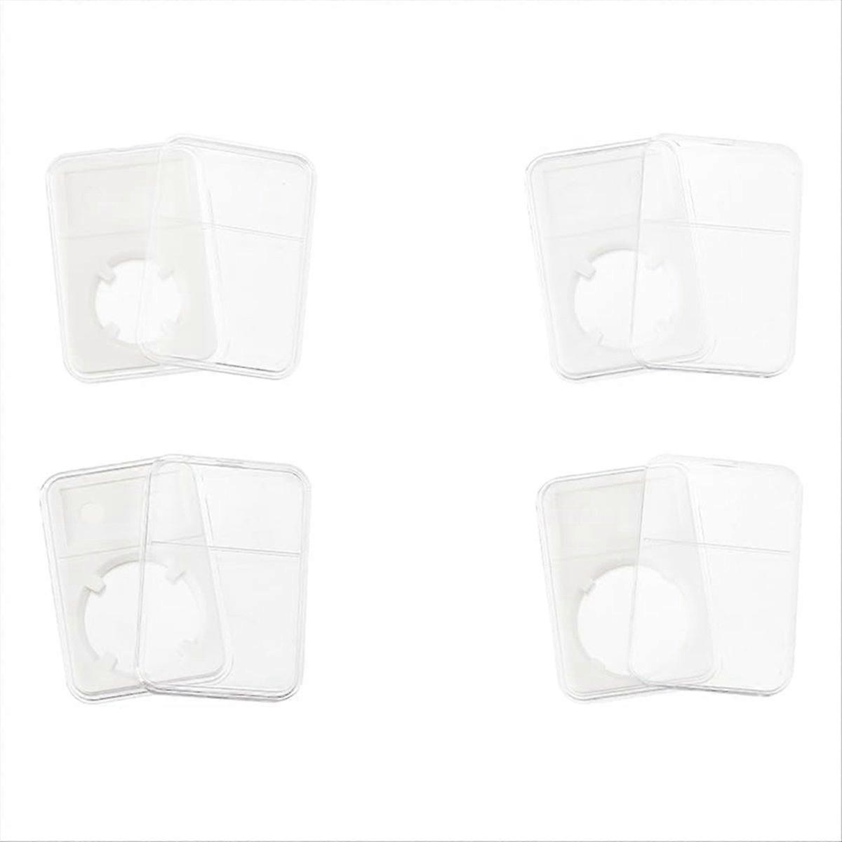 8Pcs Coin Slab Snap Display Holder, 4 Size White Coin Cases for Collectors Coin Display Box Plastic 