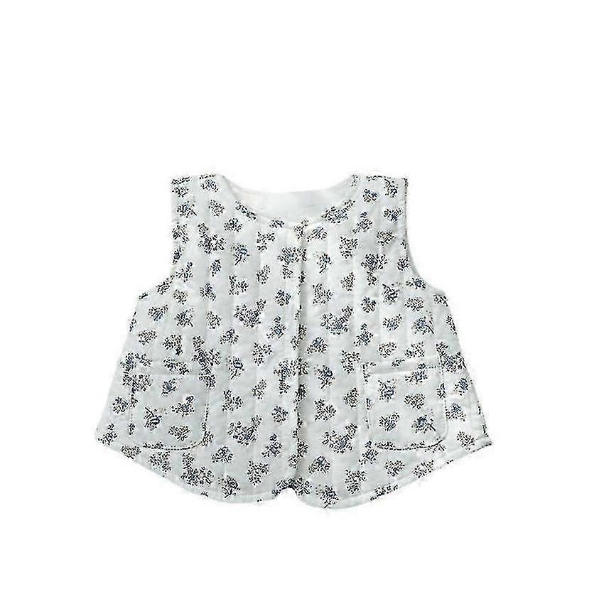 Warme, ärmellose Winterweste für Kinder mit Blumenmuster