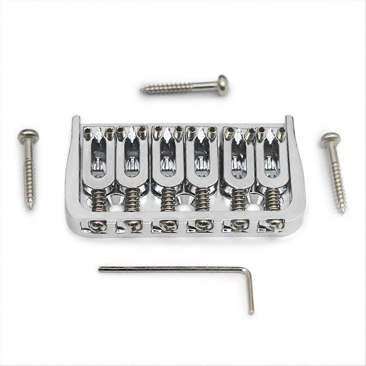 6-String Guitar Fixed Bridge 72.8 Fixed Bridge Body Fittings Chrome