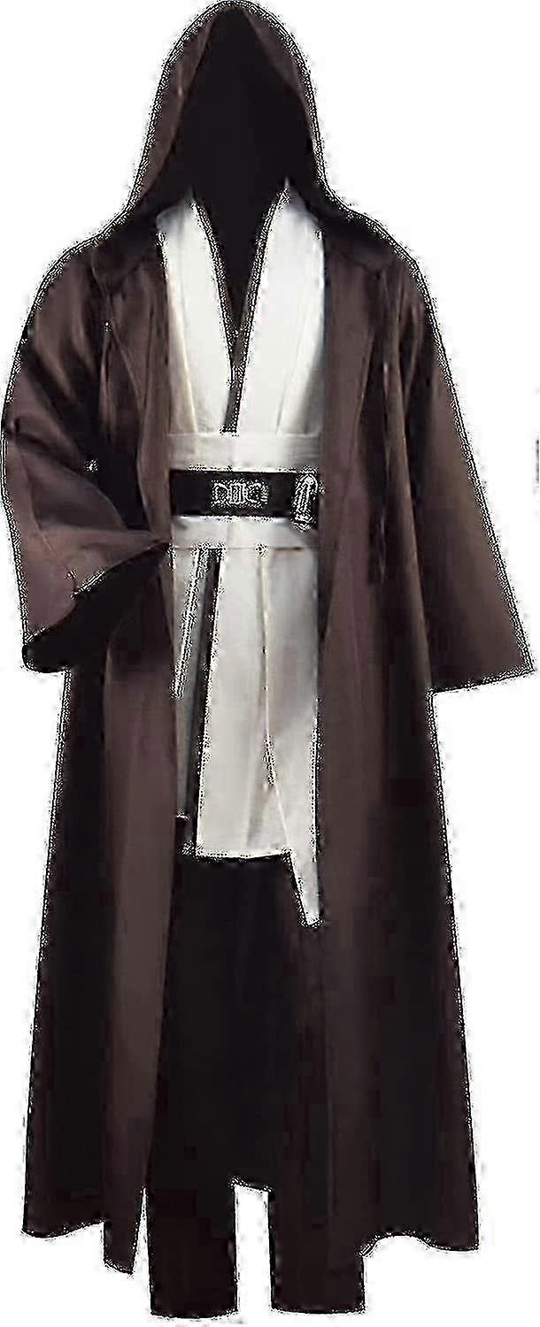 Jedi Costume For Adults - Luke Skywalker Tunic Robe With Hood For Halloween Cosplay (3 Versions)