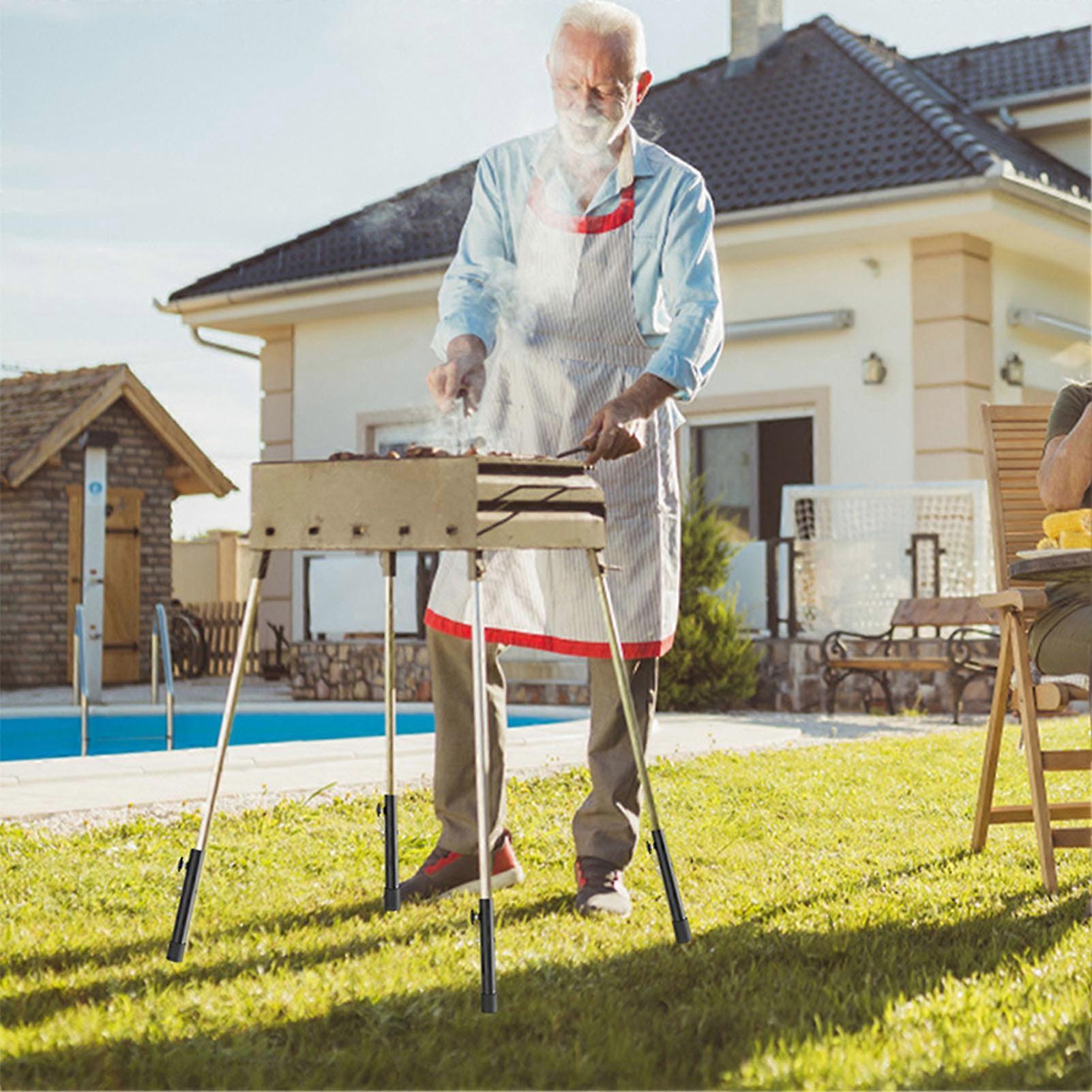 4Pcs Folding Table Risers Extenders Stainless Steel Counter Height Leg Extensions Type A 17.3in(44cm) 