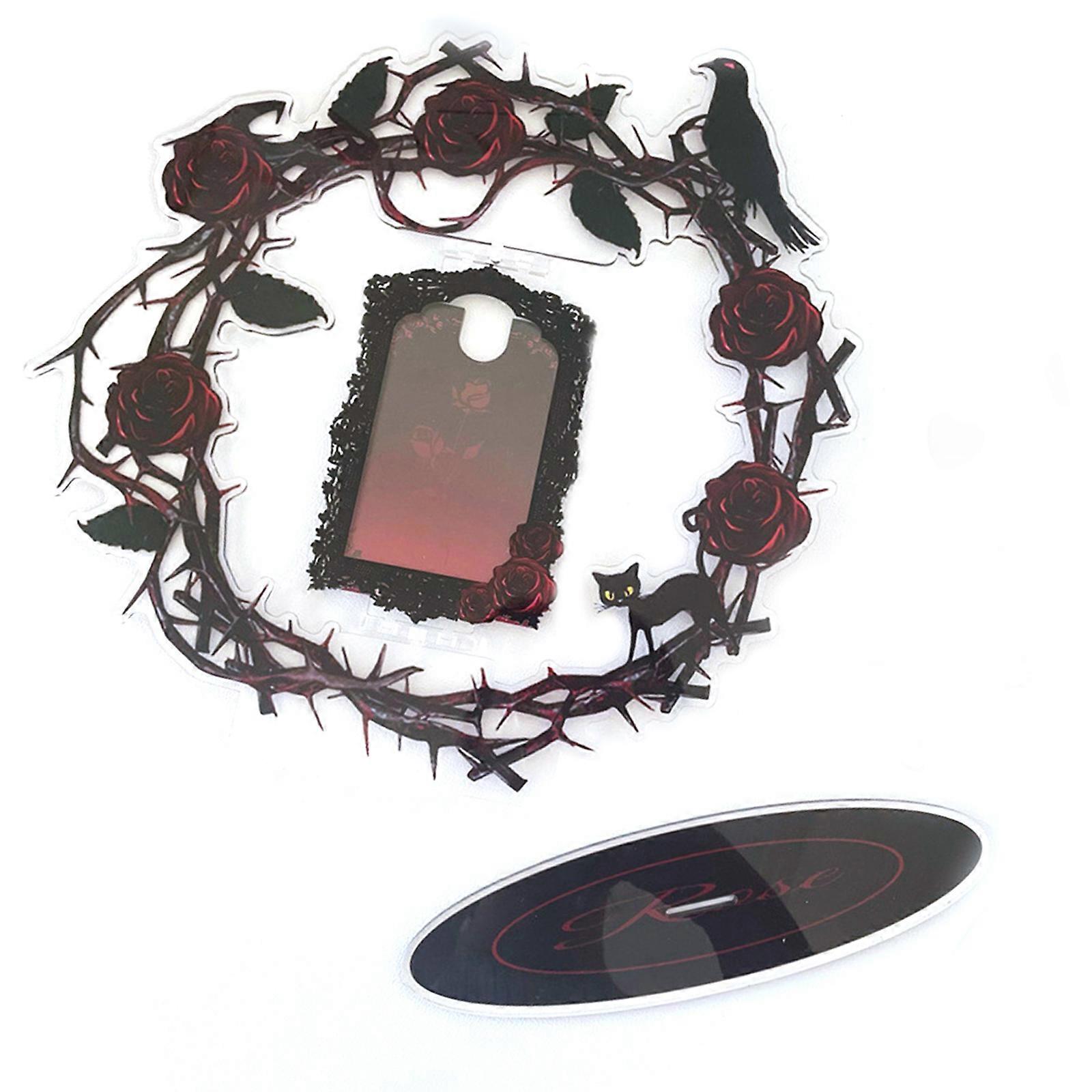 Decorative 360Degree Rotating Acrylic Photo Frame Desktop Display Frame Suitable for Art Lovers Present and Office Use Multicolor