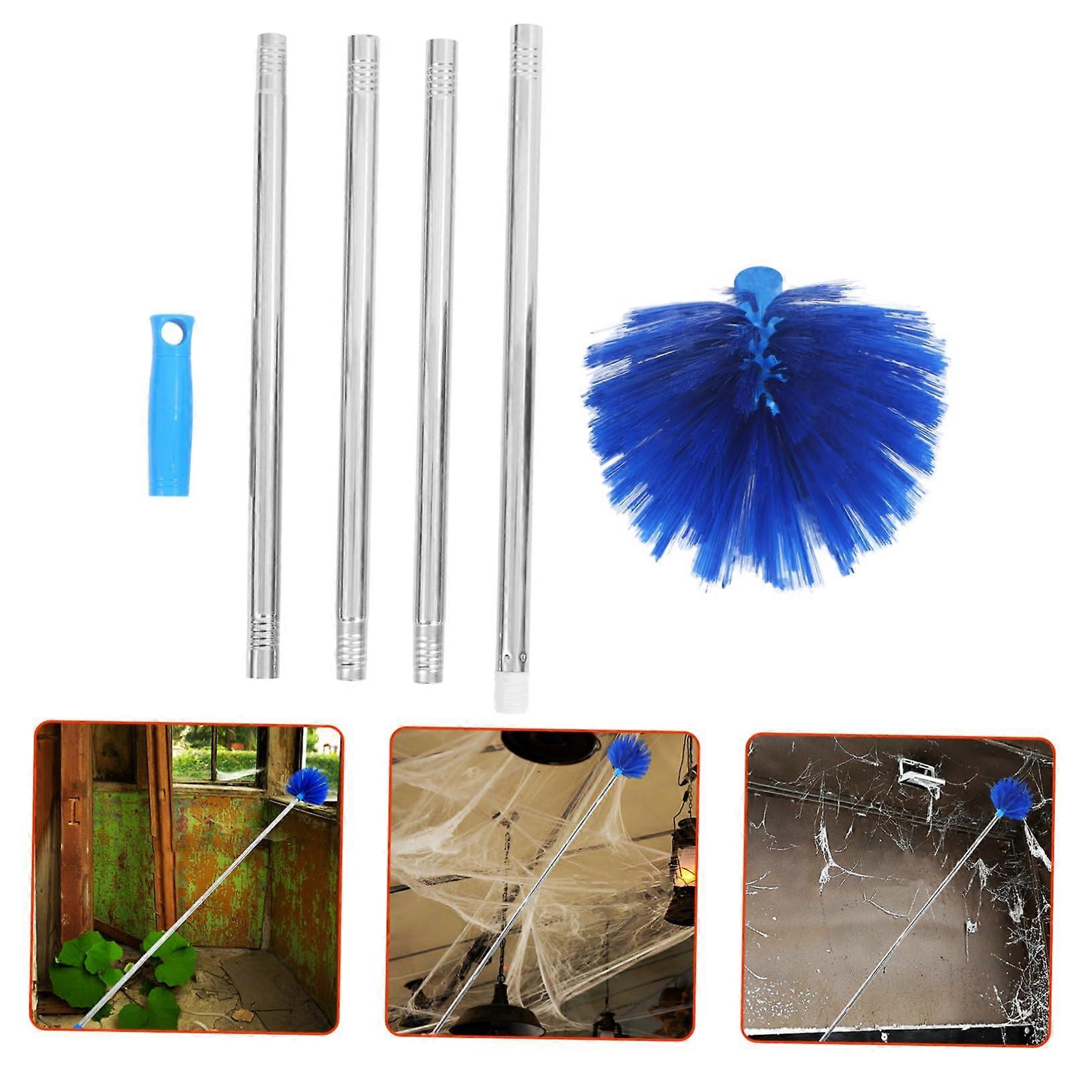 Plumeau à toiles d'araignée avec manche long réglable et rallonge en acier inoxydable pour ventilateurs de plafond intérieurs et extérieurs