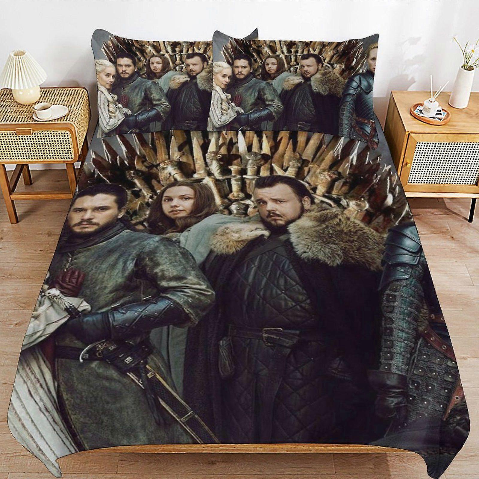 u273 Game of Thrones Super Soft Bedding Quality Stitch Lightweight Zipper Feature Duvet Cover Sets for Sleeping n273