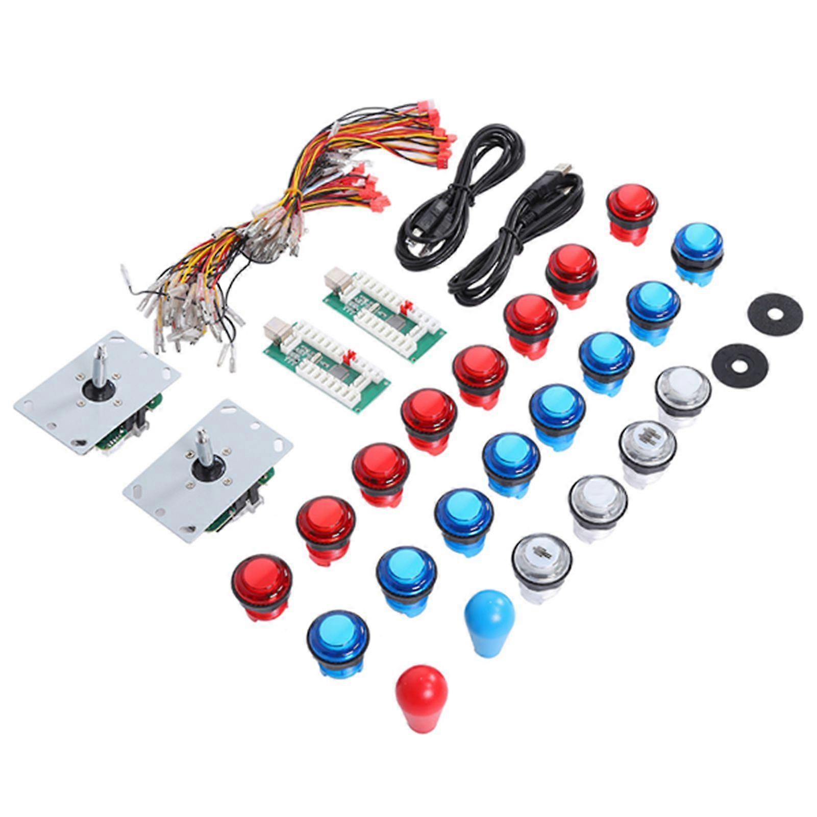 DIY Arcade Game Joystick Set USB Computer Chip Control Panel for PS3/PC Gamepad Button with Light SH