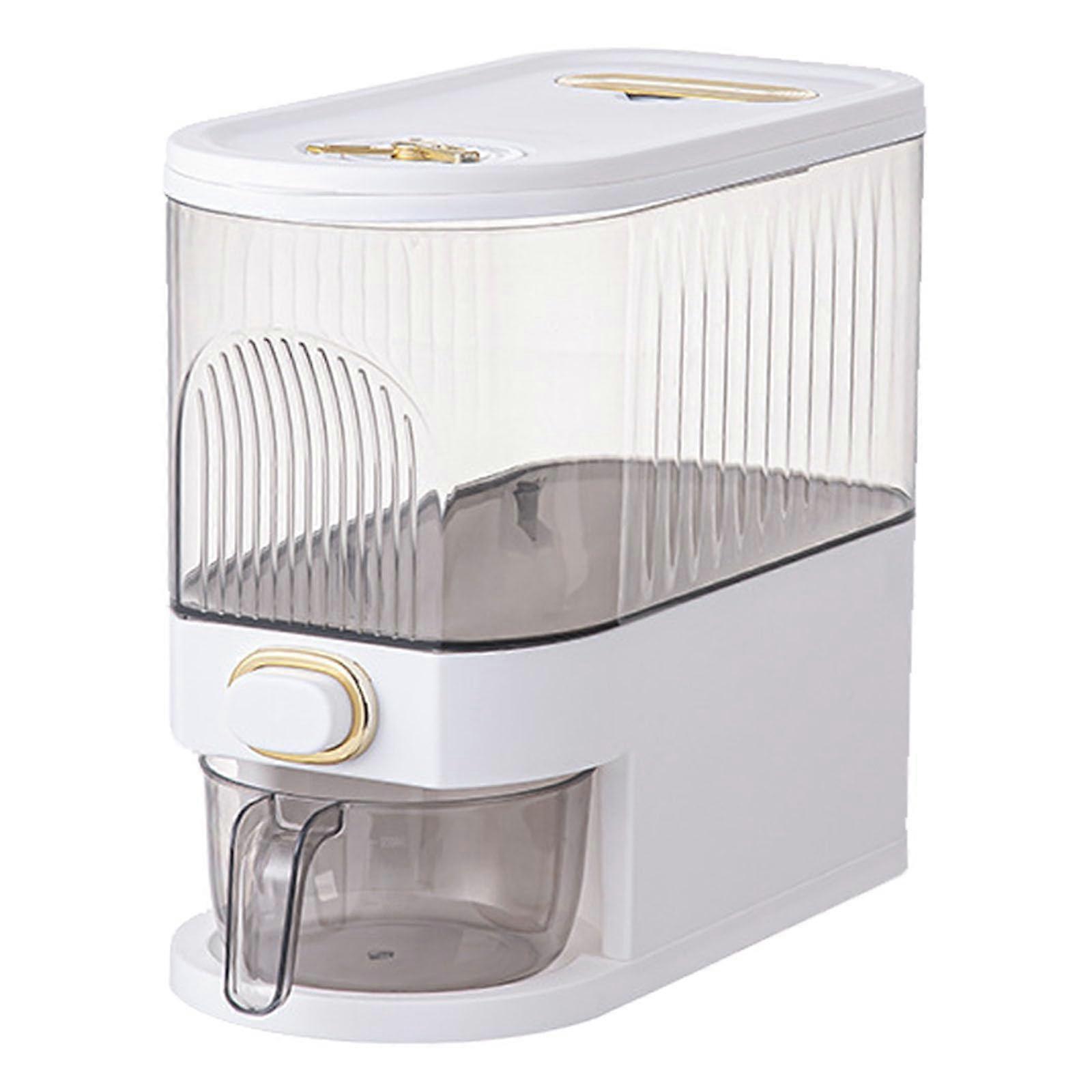 Storage Containers Rice Dispenser Cereal Sealed Lid With Measuring Cup Clear Visible Design Model Aa 33.5 x 16.5 x 29 cm