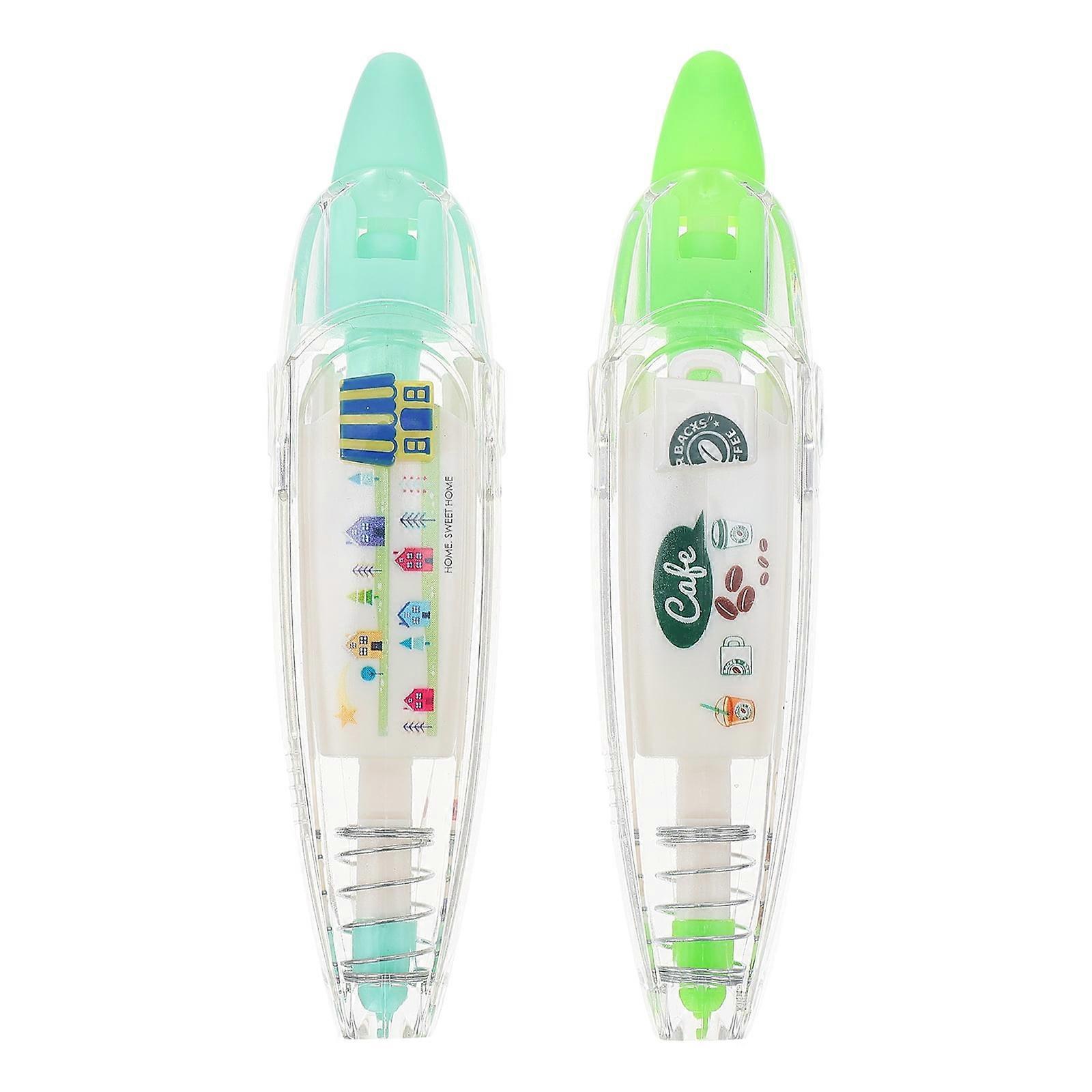 2pcs Journaling Decorative Tape DIY Scrapbooking Tapes Diary Decors Diary Correction Tape