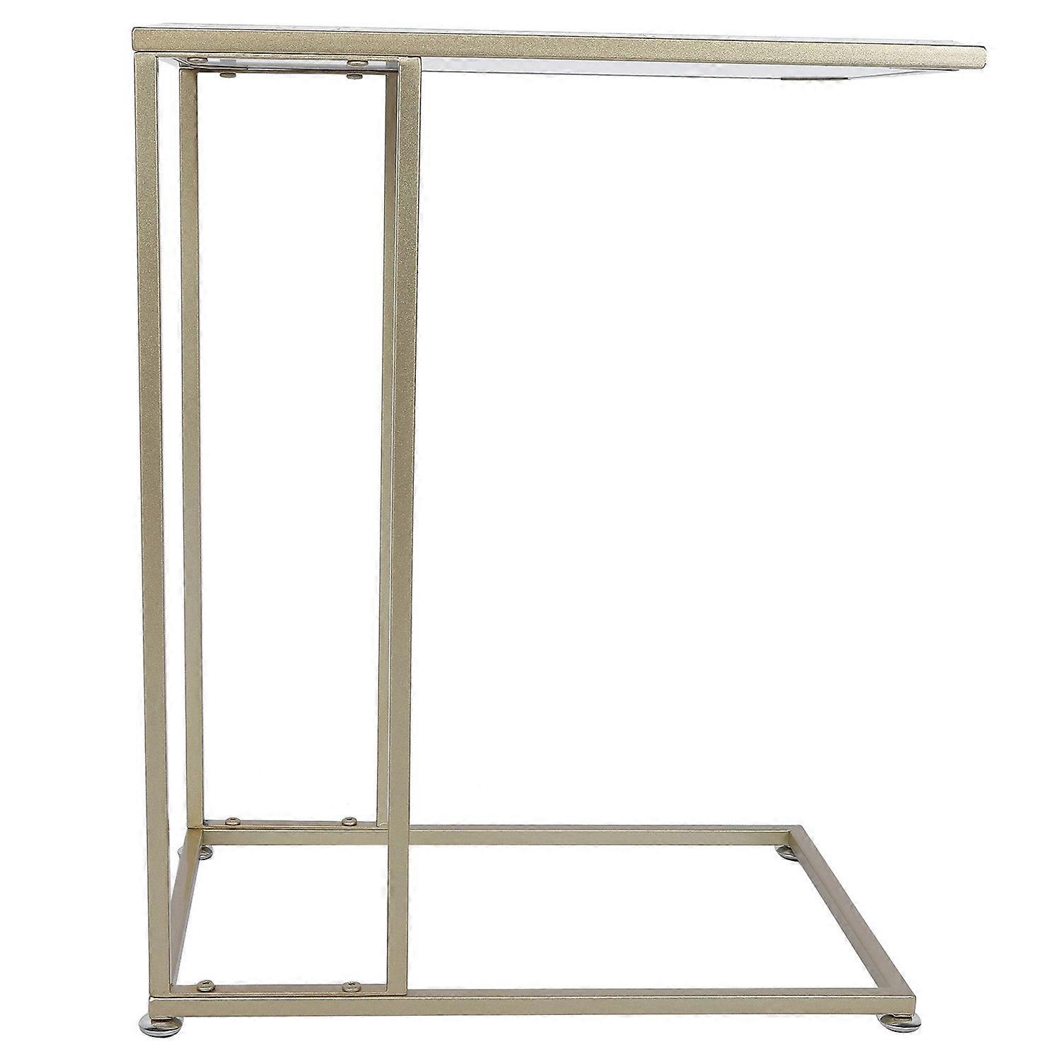 Modern Open Type Side End C Shape Table Coffee Tea Table for Bedroom Living Room Office Decoration