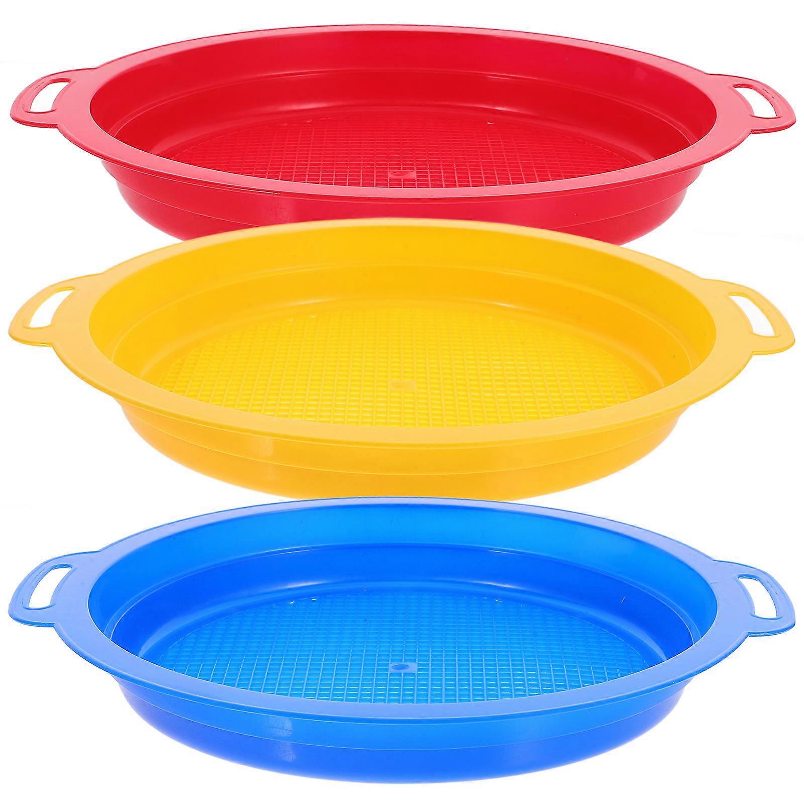 Sand Sifters Beach Toy for Filtering Sand 3Pcs Plastic Set