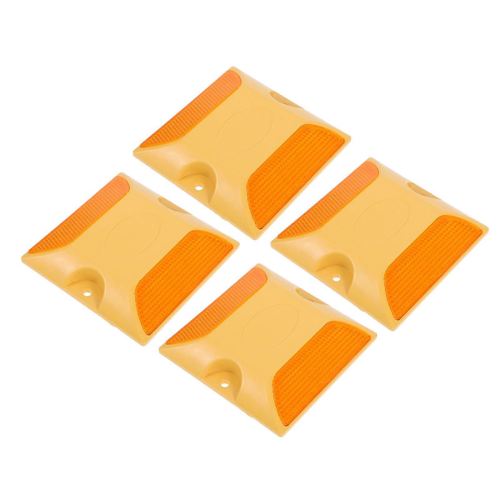 Reflective Wheel Markers ABS Raised Pavement Studs for Driveway Safety 4Pcs