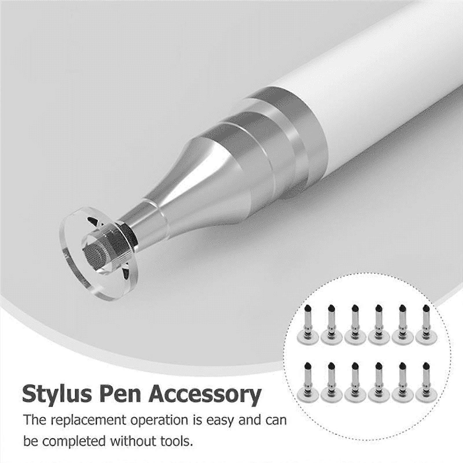 12Pcs Universal Tip Capacitive Stylus Touch Screen Pen Nibs Silicone Replacement Pencil Tip for Tablet Mobile Phone