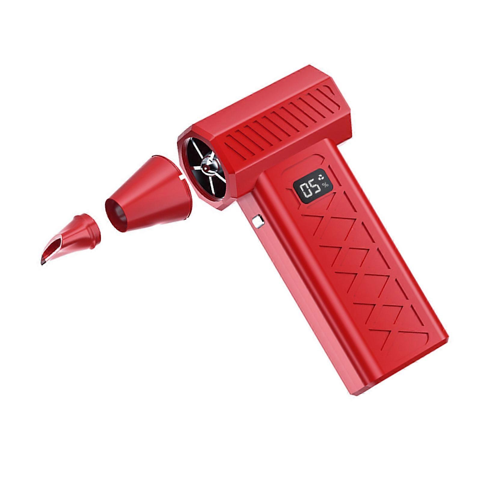 High Speeds Rechargeable Blower with Digital Display Practical Dust Removal Blower for Enhancing Dust Removal Tasks  Red