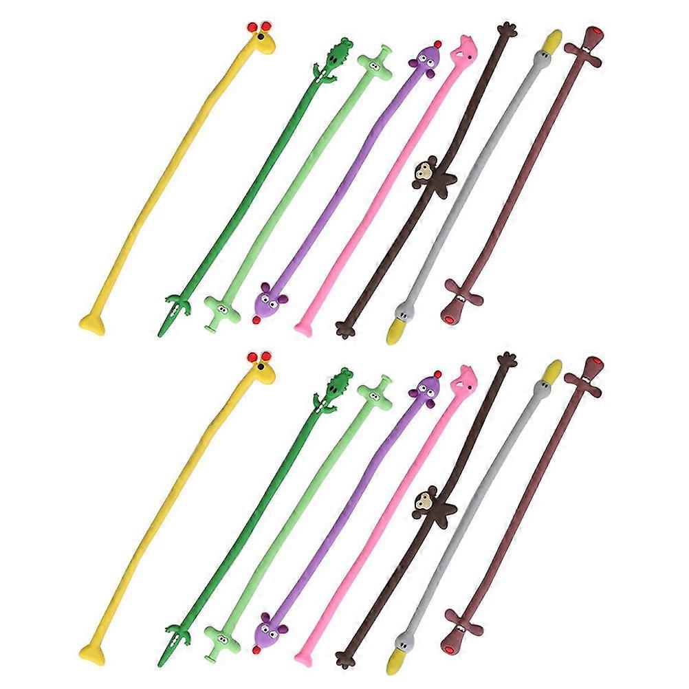 Cartoon Cable Winders Soft Rubber Organizer for Organizing Cable 27Pcs