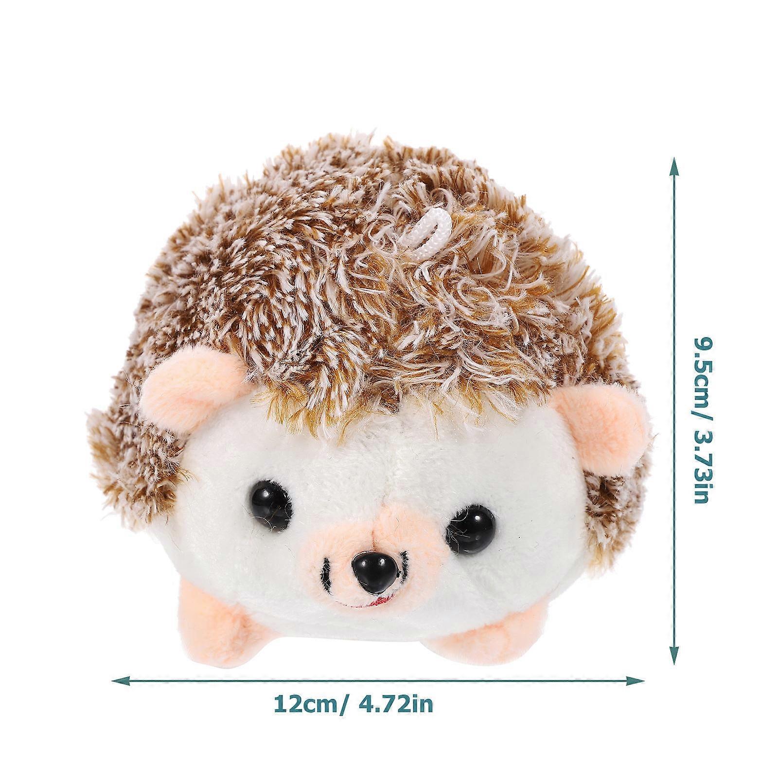 Plush Pin Cushion Hedgehog Shape Safety Protection Sewing Needlework Tools Brown 1Pack