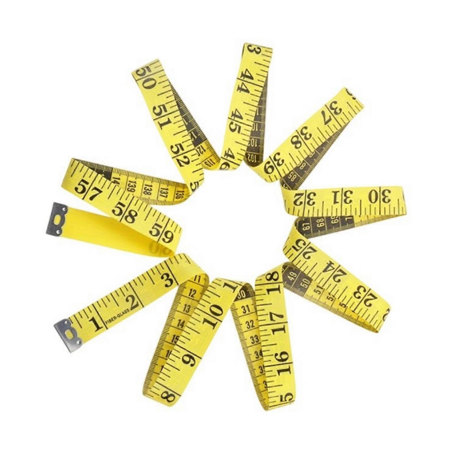 Not Slip 150cm Flexible Seamstress Tape Measure Royal Measure Double Marking Structure For Precise Measurements  Yellow