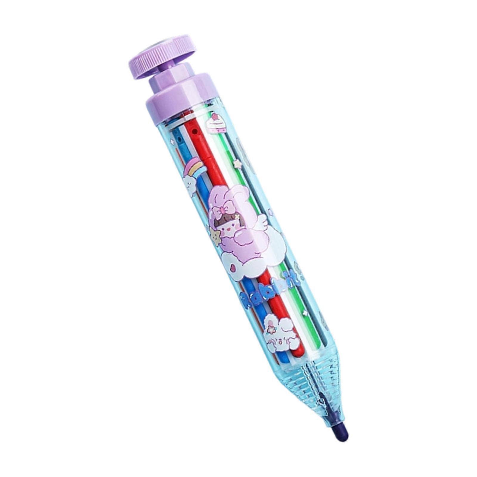 Washable Crayon With Rotating Tip 8 Colors In 1 Stick Child Friendly Art Material For Sketching Doodling Crafts Use  Purple