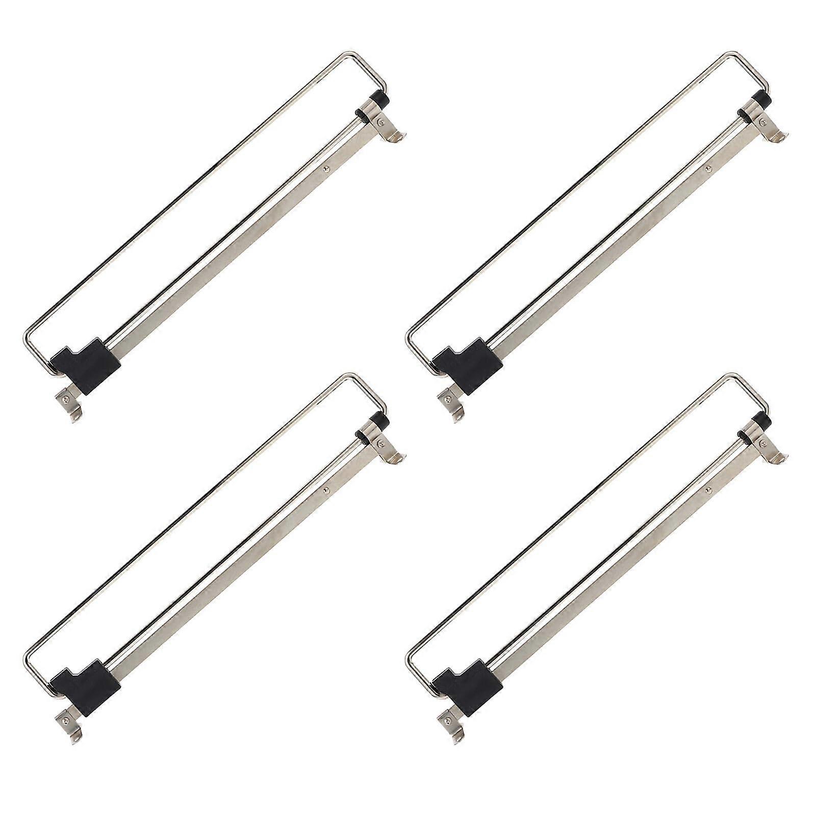 4pcs Adjustable Wardrobe Rods Telescopic Closet Hanging Rails SpaceSaving Clothes Organizer for Pants and Coats