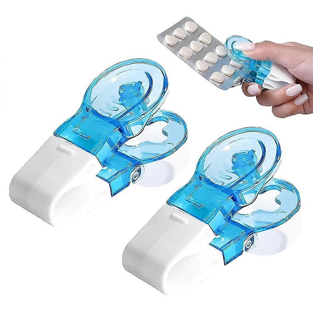 Pill Popper Tool for Blister Packs with Easy Pill Extraction Aid for Elderly and Disabled, 2 Pack