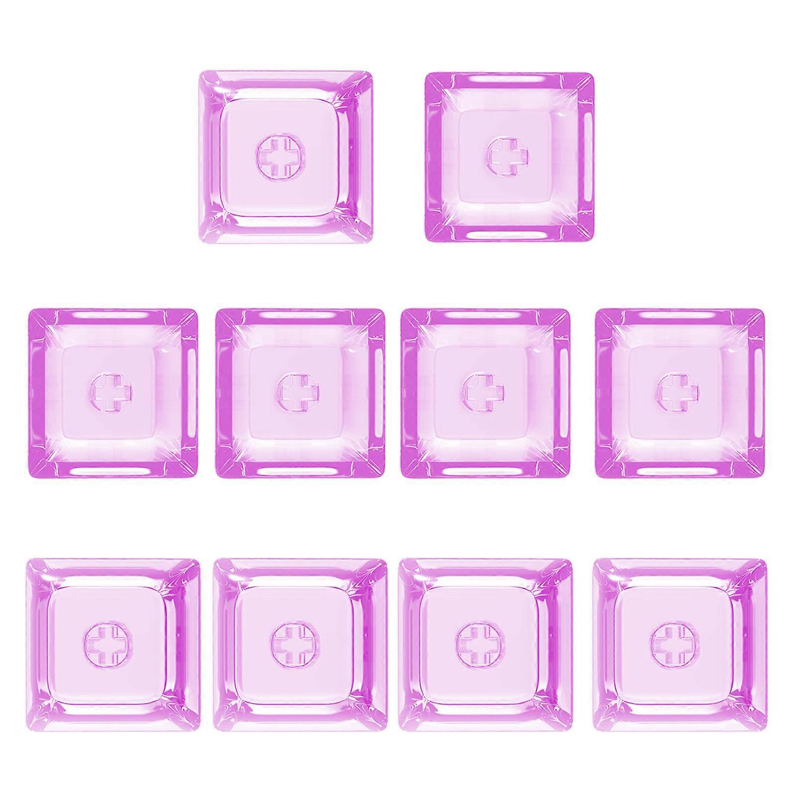 10Keys XDA Profile 1U 1X Transparent Crystal Blank Keycaps for MX Switches Gaming Keyboard DIY Gift for Game Lovers  Translucent purple